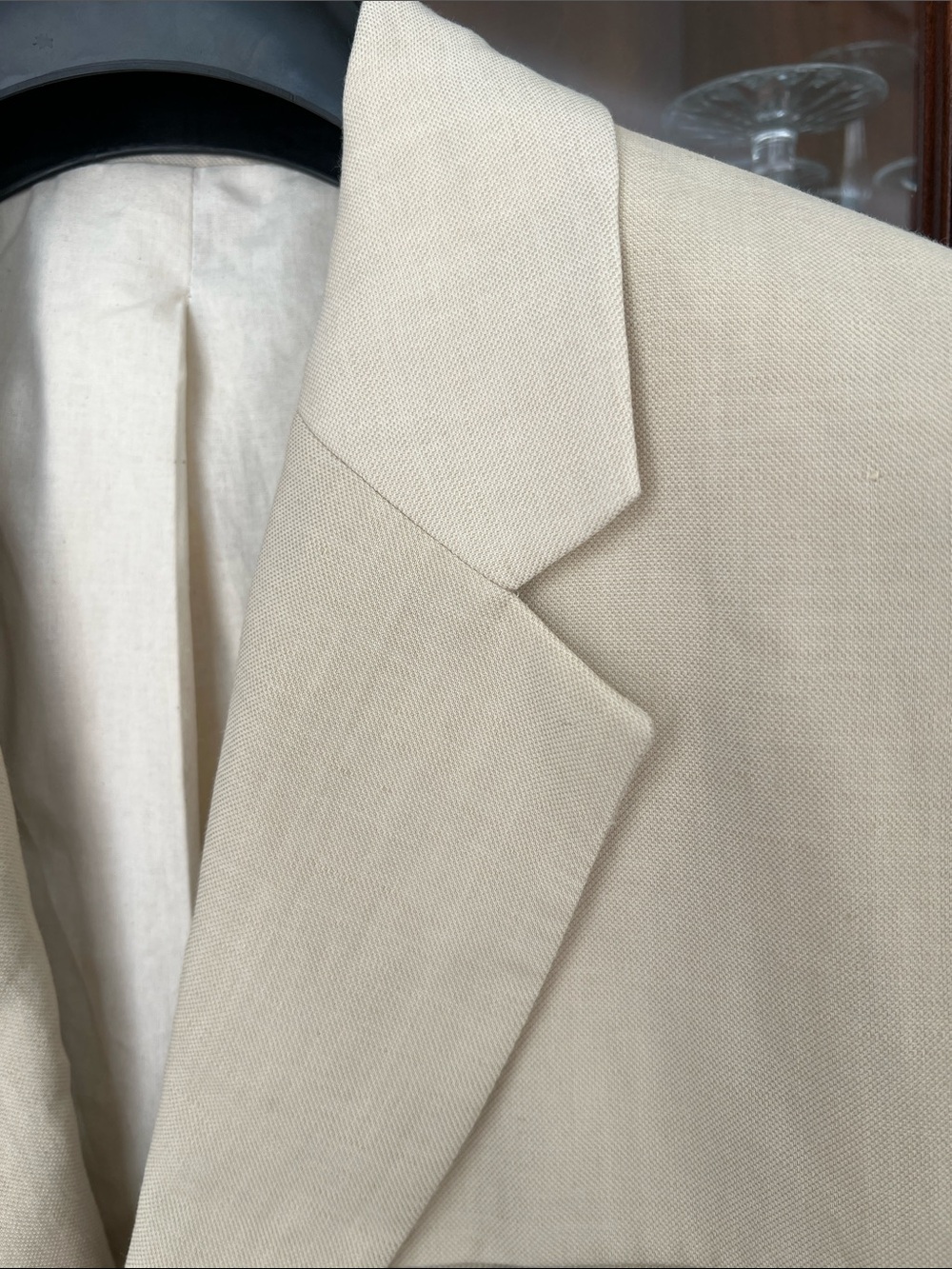 Zara Light Beige Men's Blazer - Notch Lapel
